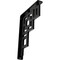 Ekena Millwork Eris Wrought Iron Bracket, (Single center brace), Powder Coated Black 1 1/2"W x 7 1/2"D x 10"H BKTM01X07X10SER - alternate 1